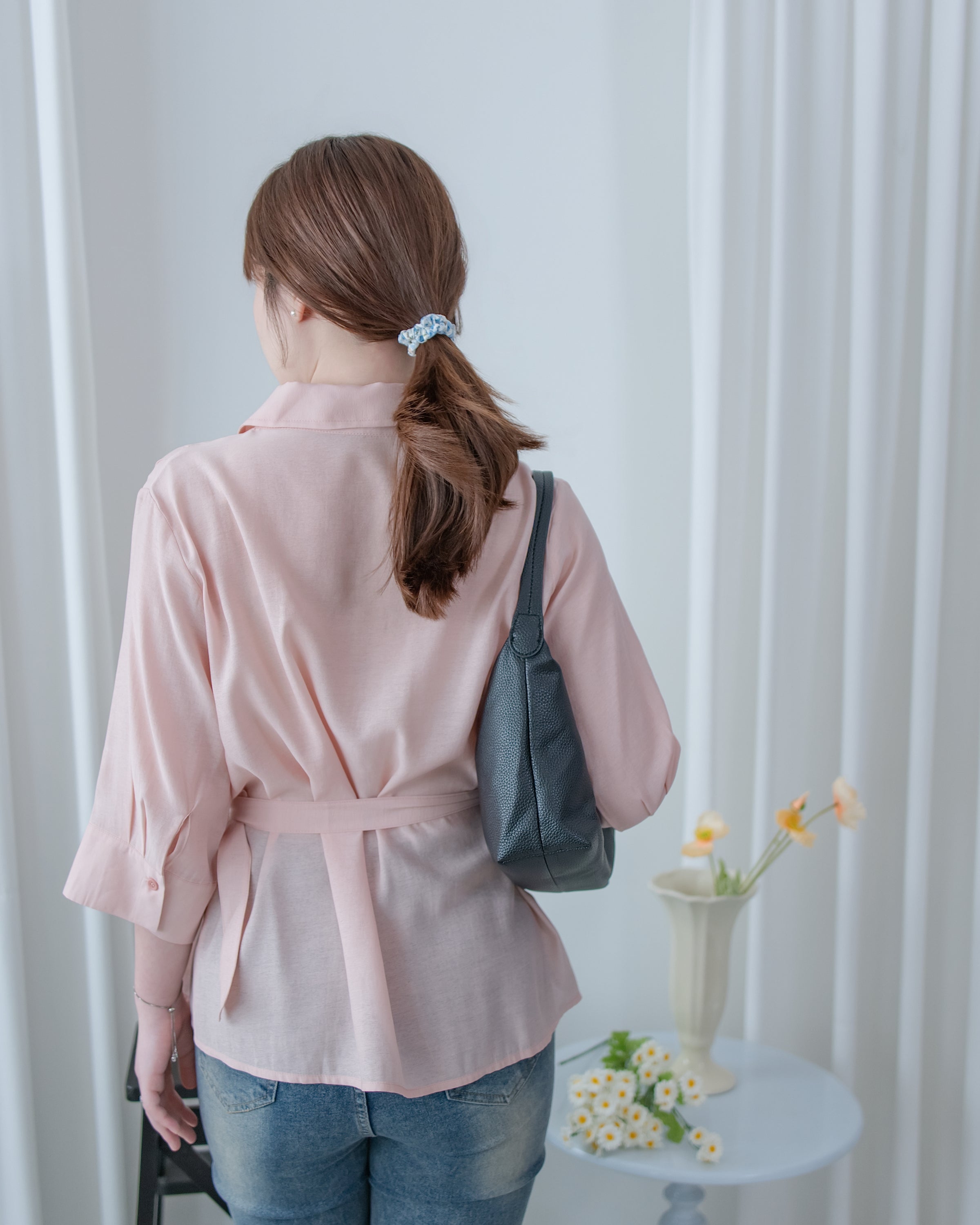 Trench Blouse 風衣感雙層修腰襯衫外套/ BU9141