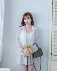 Cloud Beige Set 雲朵細褶彈性裙褲套裝/ SE9224 (pre-order 5月28截單)
