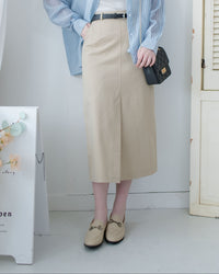 Urban Belt Skirt 俐落修身H型腰帶裝飾半裙/ SK8942