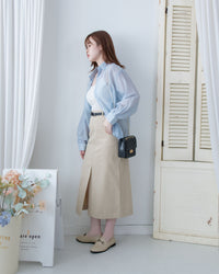 Urban Belt Skirt 俐落修身H型腰帶裝飾半裙/ SK8942