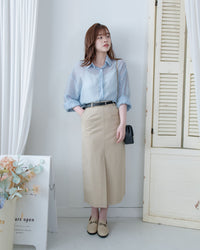 Urban Belt Skirt 俐落修身H型腰帶裝飾半裙/ SK8942