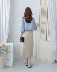 Urban Belt Skirt 俐落修身H型腰帶裝飾半裙/ SK8942