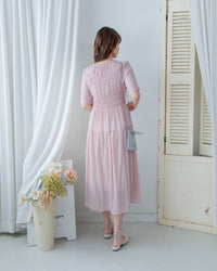 Secret Check Dress 暗格紋雪紡顯瘦修身連衣裙 / DS1127 (Pre-order 5月28截單)