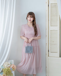 Secret Check Dress 暗格紋雪紡顯瘦修身連衣裙 / DS1127 (Pre-order 5月28截單)