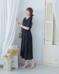 Secret Check Dress 暗格紋雪紡顯瘦修身連衣裙 / DS1127 (Pre-order 5月28截單)
