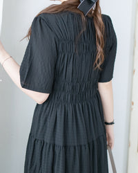 Secret Check Dress 暗格紋雪紡顯瘦修身連衣裙 / DS1127 (Pre-order 5月28截單)