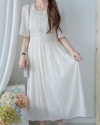 Secret Check Dress 暗格紋雪紡顯瘦修身連衣裙 / DS1127 (Pre-order 5月28截單)
