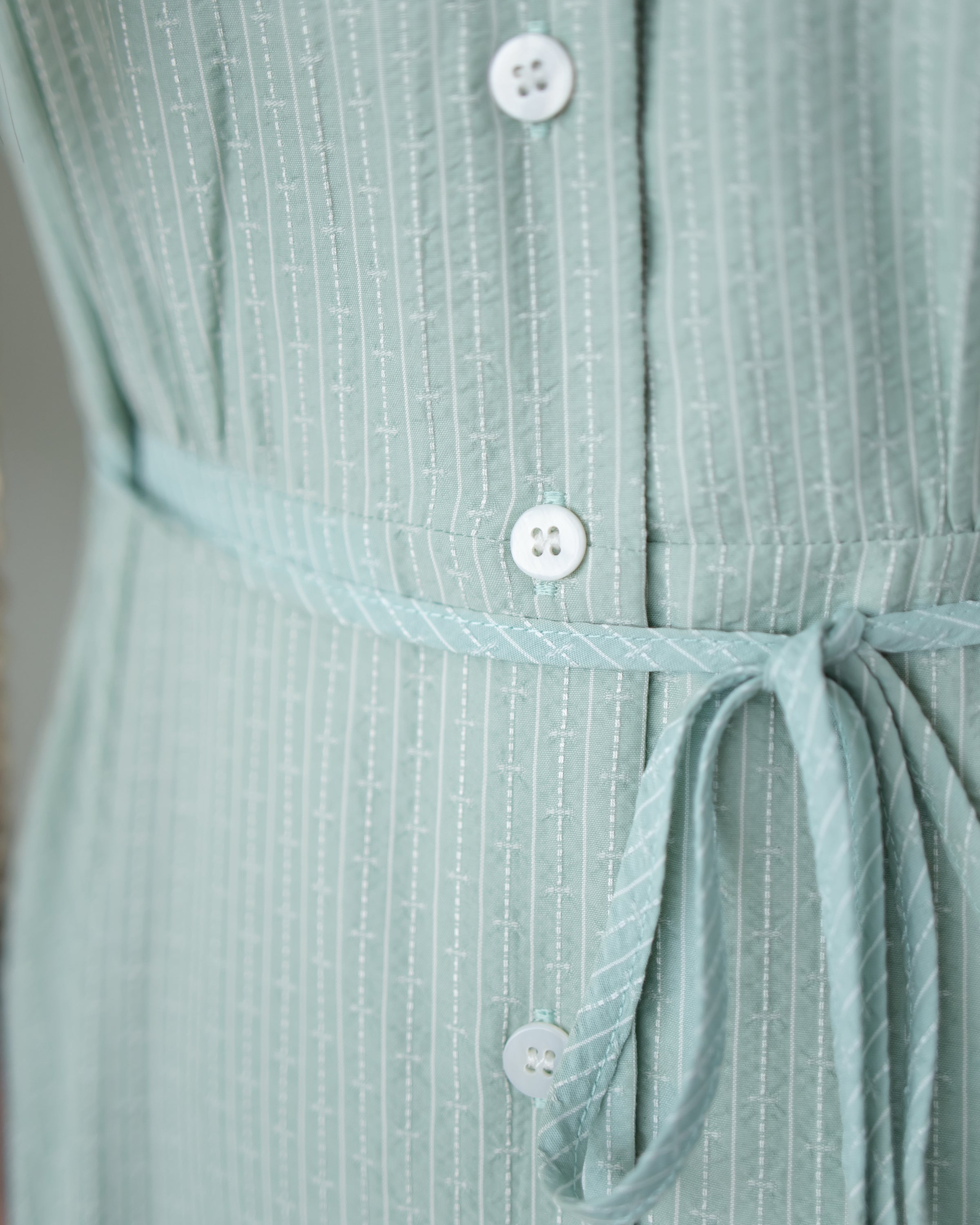 [intent label/intent製 ] Stardust Stripe Dress 星塵織線條紋顯瘦弧腰線連身裙/ DSA8003 (Honeydew sold out)