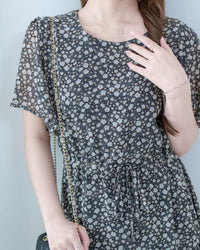 Daisy Dress 琉璃光感精緻印花修腰連衣裙/ DS1122 (Pre-order 5月28截單)