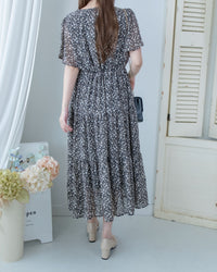 Daisy Dress 琉璃光感精緻印花修腰連衣裙/ DS1122 (Pre-order 5月28截單)