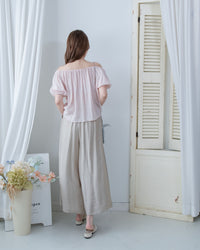 Glossy Wide Leg Pants 光澤感金飾點綴傘裙褲/ PT8479 (pre-order 5月28截單)