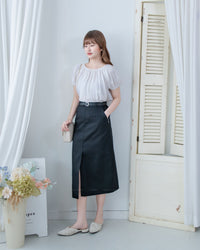 Romantic Puff Blouse 薄紗泡泡袖彈性領上衣/ TP9223