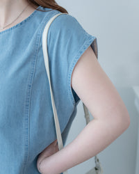 Denim Aline Dress 隨性輕身拼線設計膝上牛仔連身裙/ DS1116