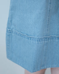 Denim Aline Dress 隨性輕身拼線設計膝上牛仔連身裙/ DS1116