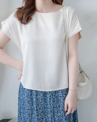 [intent label/ intent 製] champagne Blouse 香檳色澤無肩線質感上衣/ TPA8002