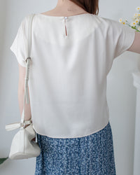 [intent label/ intent 製] champagne Blouse 香檳色澤無肩線質感上衣/ TPA8002
