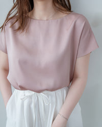 [intent label/ intent 製] champagne Blouse 香檳色澤無肩線質感上衣/ TPA8002