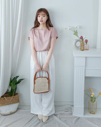 [intent label/ intent 製] champagne Blouse 香檳色澤無肩線質感上衣/ TPA8002