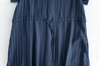 [intent label/ intent 製] Stripe Dress 法式細條防皺棉感口袋連身裙/ DSA8004