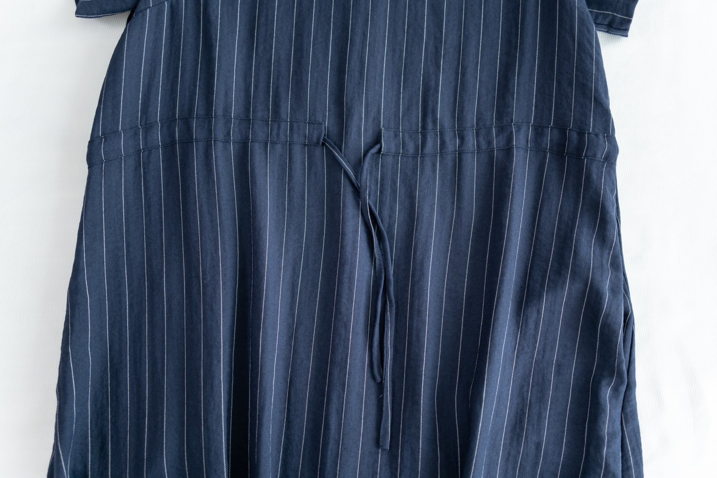 [intent label/ intent 製] Stripe Dress 法式細條防皺棉感口袋連身裙/ DSA8004