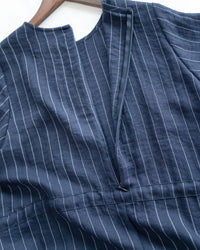 [intent label/ intent 製] Stripe Dress 法式細條防皺棉感口袋連身裙/ DSA8004
