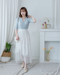 Chiffon Layer Skirt 飄逸雪紡多層次橡筋腰長裙/ SK8940 (pre-order)