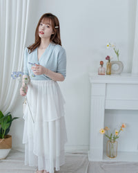 Chiffon Layer Skirt 飄逸雪紡多層次橡筋腰長裙/ SK8940 (pre-order)