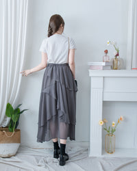 Chiffon Layer Skirt 飄逸雪紡多層次橡筋腰長裙/ SK8940 (pre-order)