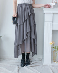 Chiffon Layer Skirt 飄逸雪紡多層次橡筋腰長裙/ SK8940 (pre-order)