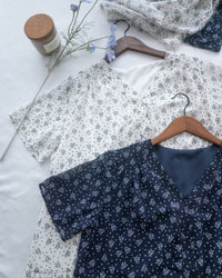 [intent label/intent製 ] Marguerite Chiffon Dress 瑪格麗特花束雪花連身裙/ DSA8005