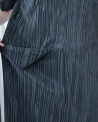 Wrap Dress 微光澤細褶交叉綁帶修身連身裙/ DS1137