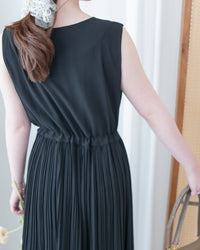 Chiffon Vest Dress 雪紡無袖修腰飄逸連身裙/ DS1134