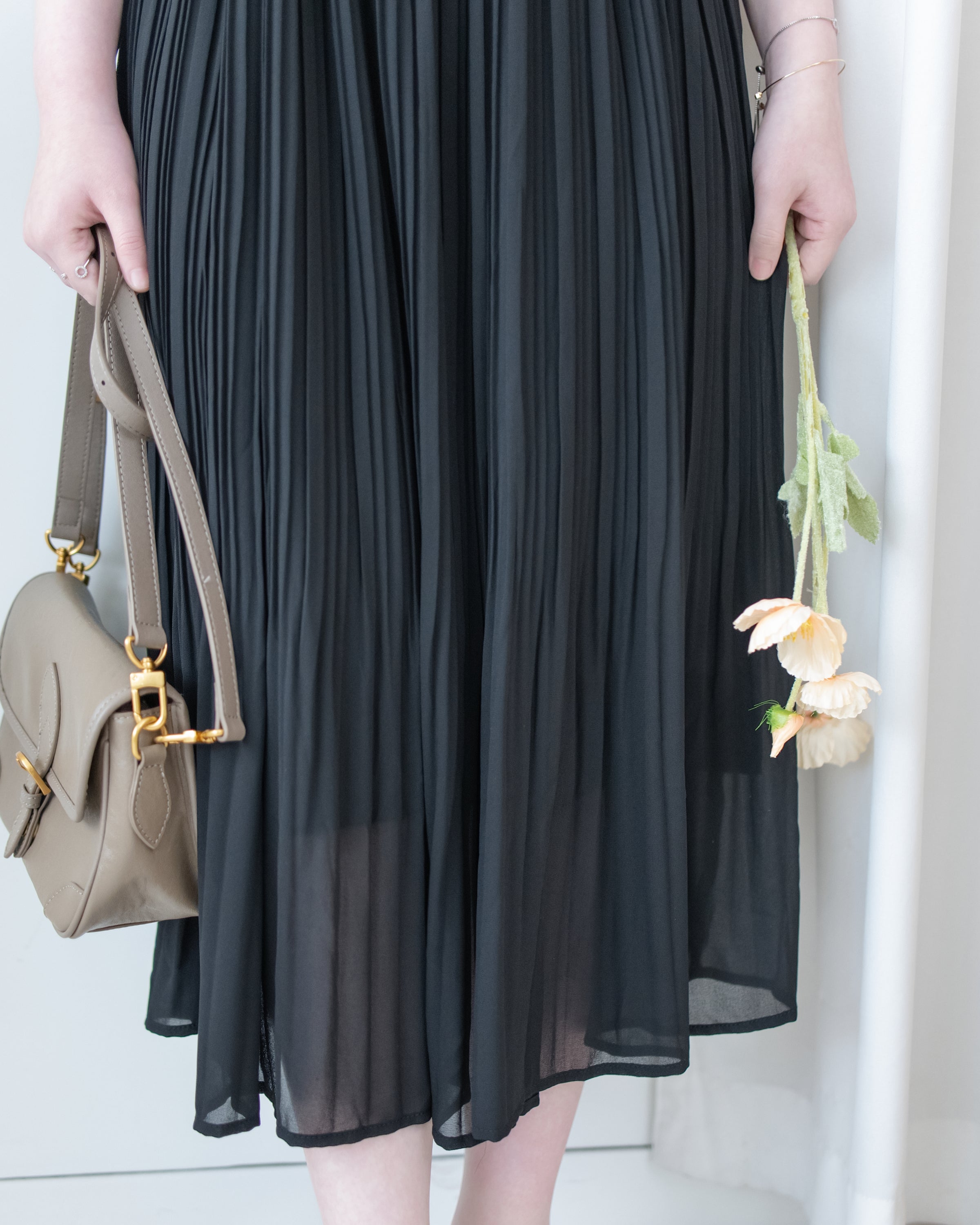 Chiffon Vest Dress 雪紡無袖修腰飄逸連身裙/ DS1134