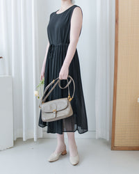 Chiffon Vest Dress 雪紡無袖修腰飄逸連身裙/ DS1134