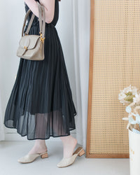 Chiffon Vest Dress 雪紡無袖修腰飄逸連身裙/ DS1134
