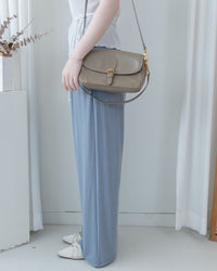 Jersey Wide Leg Pants 彈性腰圍抗皺棉感闊褲/ PT8460