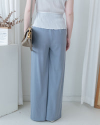 Jersey Wide Leg Pants 彈性腰圍抗皺棉感闊褲/ PT8460