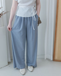 Jersey Wide Leg Pants 彈性腰圍抗皺棉感闊褲/ PT8460