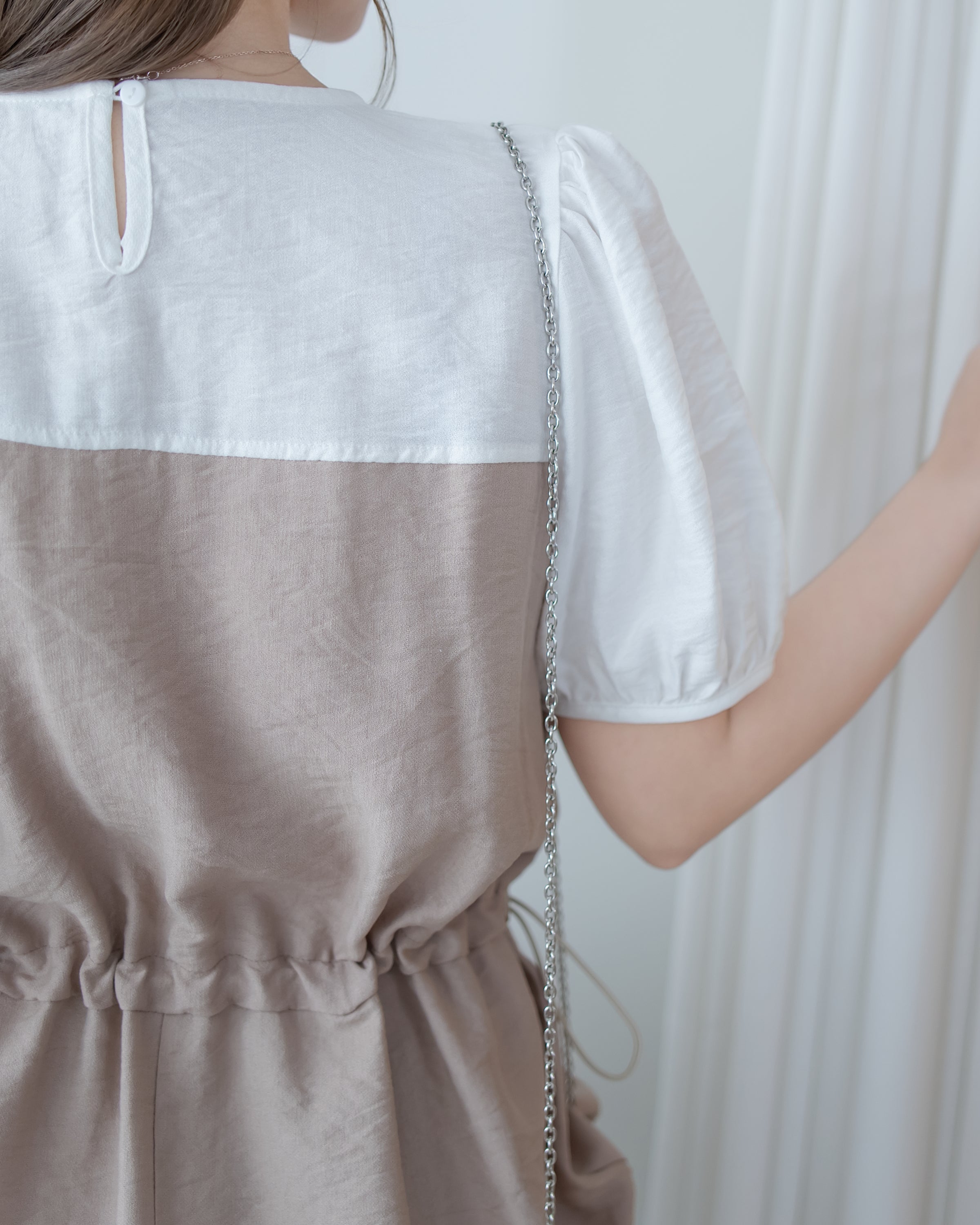 Alice Set Pants 拼色假兩件舒適精緻套裝/ SE8113