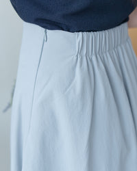 MistBlue Skirt 淺霧藍前褶顯瘦日常傘裙/ SK8944