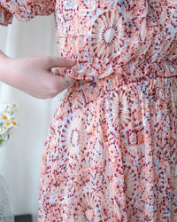 Patterned Crop Set 藝術印花短版花邊腰間套裝/ SE8115 （pre-order)