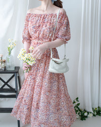 Patterned Crop Set 藝術印花短版花邊腰間套裝/ SE8115 （pre-order)