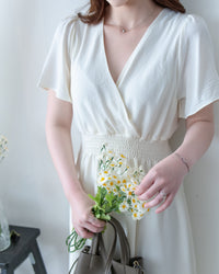 Wrap Dress 抗皺雪紡後帶傘形搖曳連身裙 / DS1144