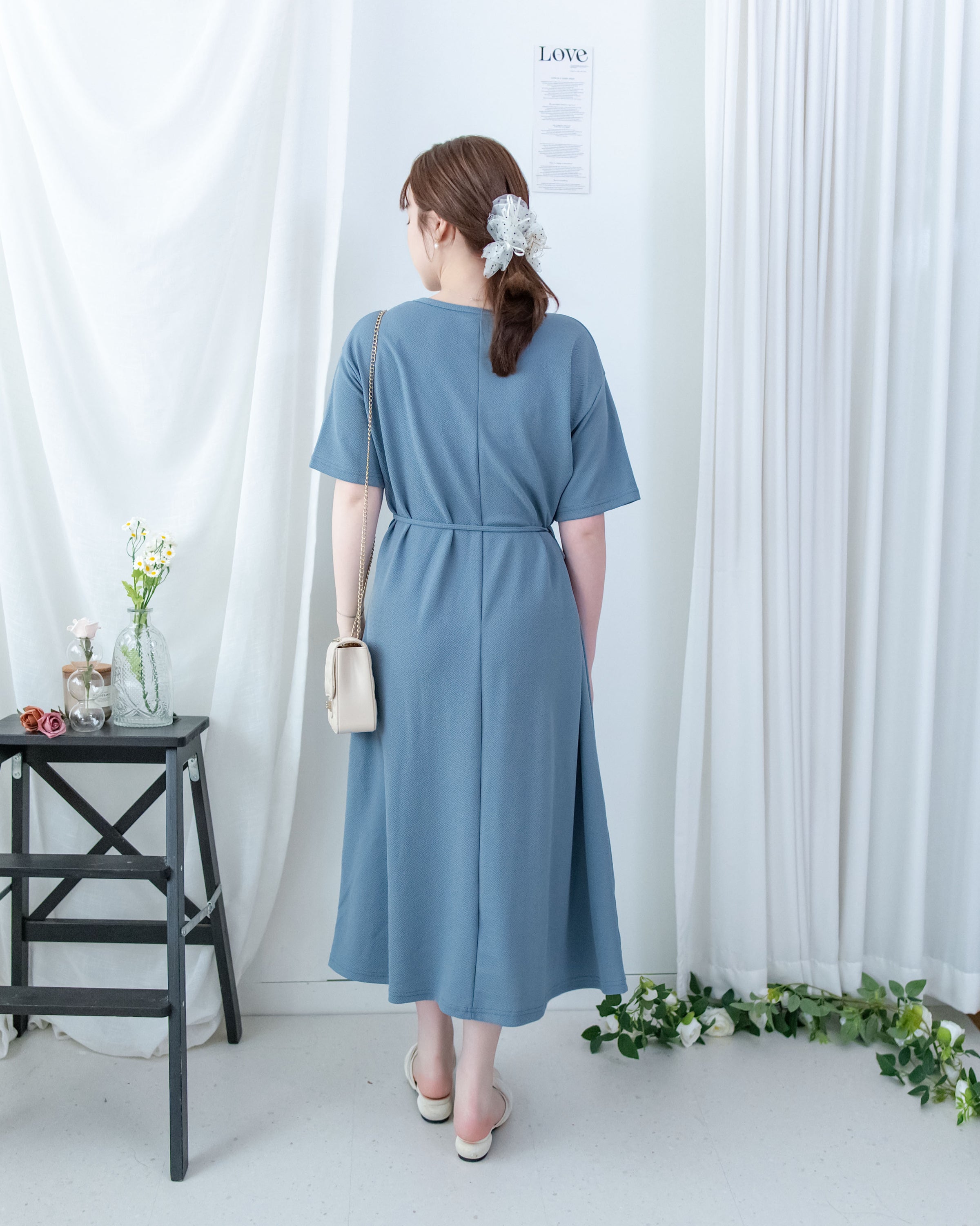 Alice Dress 隨性抗皺側綁帶連身裙/ DS1140