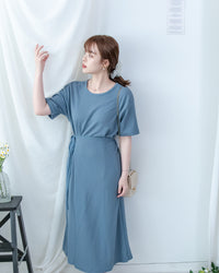Alice Dress 隨性抗皺側綁帶連身裙/ DS1140