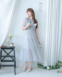 Firework Dress 花火印花琉璃雪紡花邊連身裙/ DS1141
