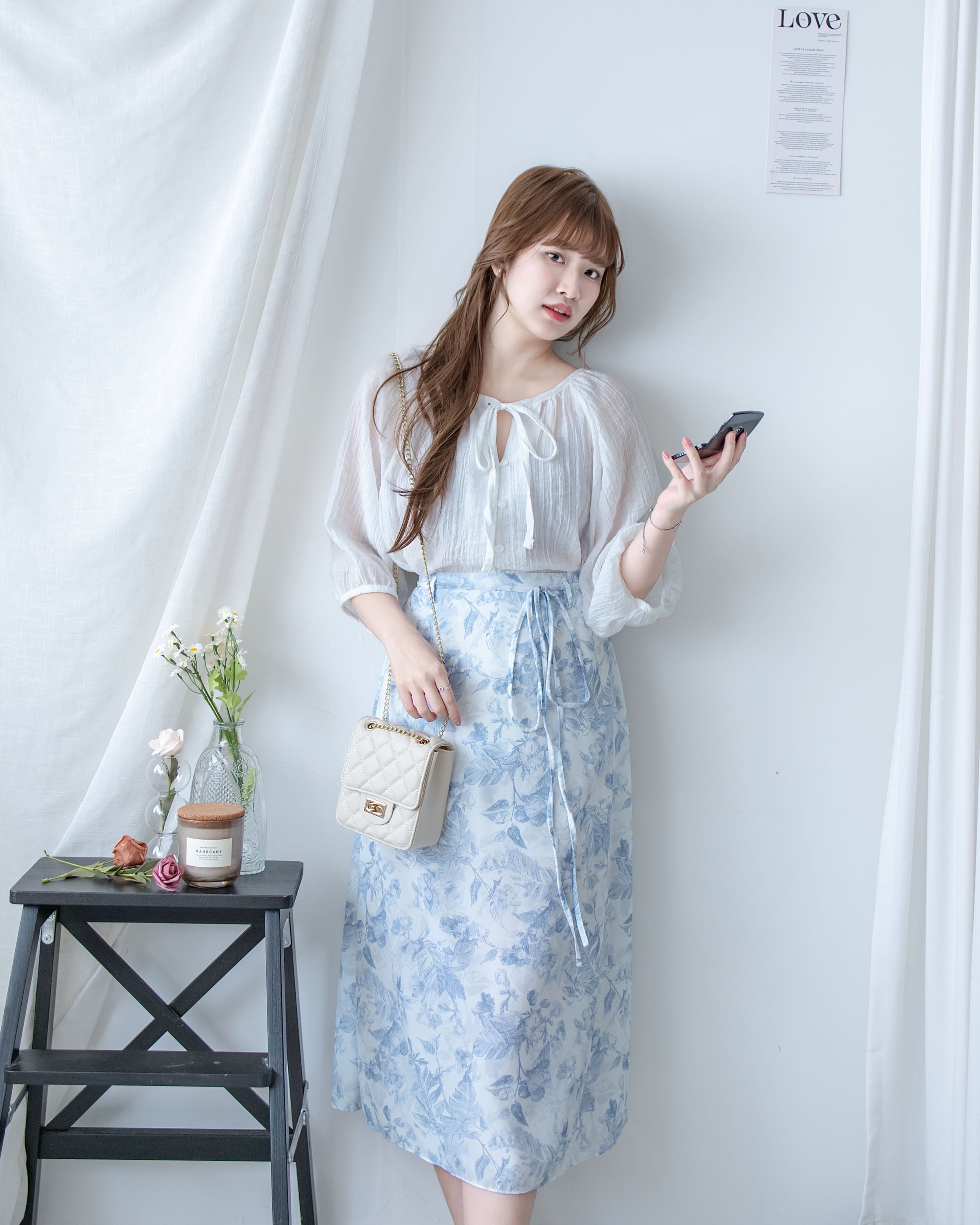 Effortless Blouse 微褶皺紗感面料空氣感上衣/ BU9147