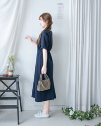 Alice Dress 隨性抗皺側綁帶連身裙/ DS1140