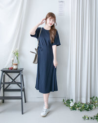 Alice Dress 隨性抗皺側綁帶連身裙/ DS1140