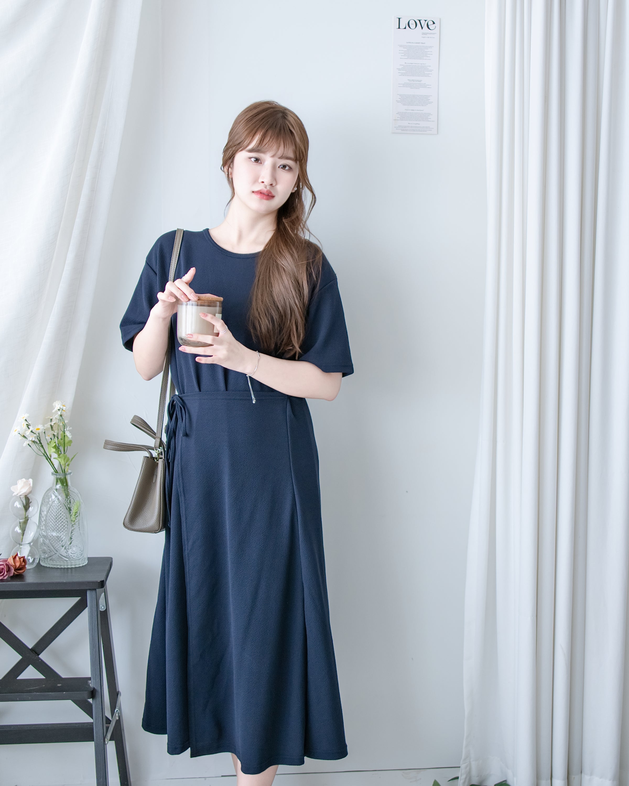 Alice Dress 隨性抗皺側綁帶連身裙/ DS1140